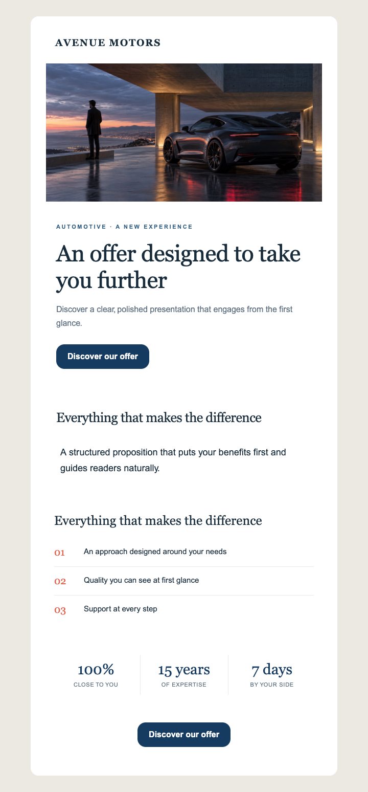 Preview of the Automotive — Premium — With images template