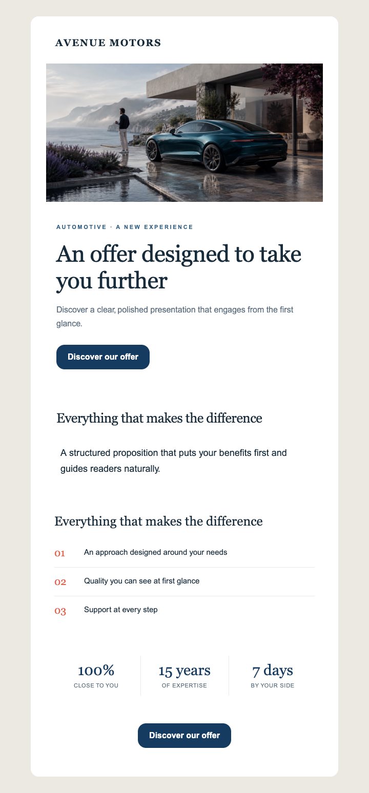 Preview of the Automotive — Premium — With images template