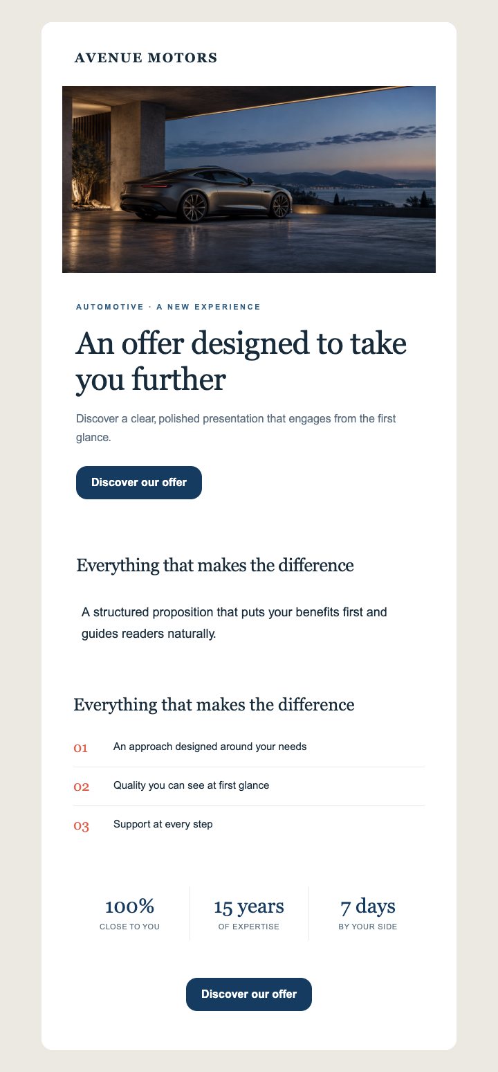 Preview of the Automotive — Premium — With images template