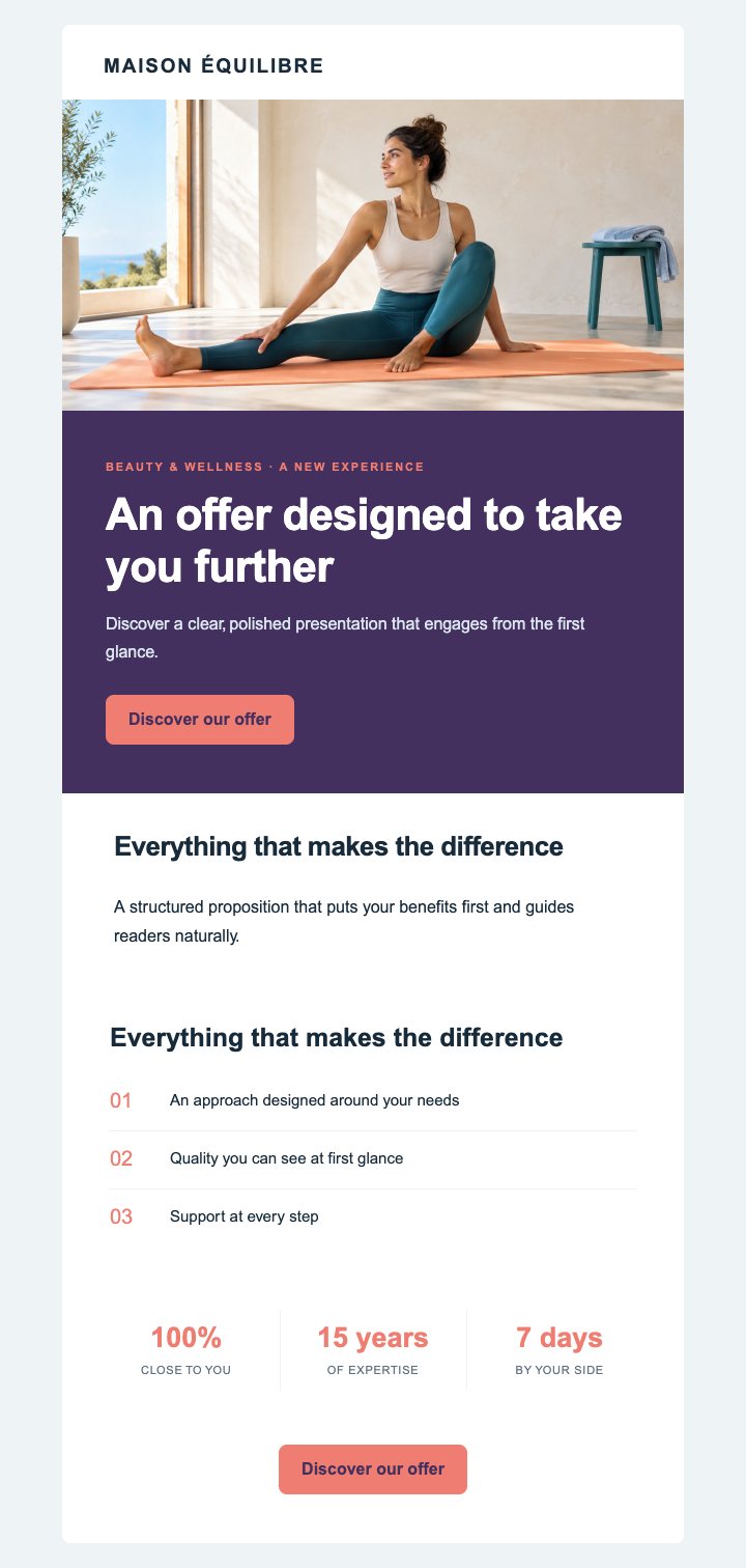 Preview of the Beauty, sport & wellbeing — Commercial impact · Wellbeing — With images template