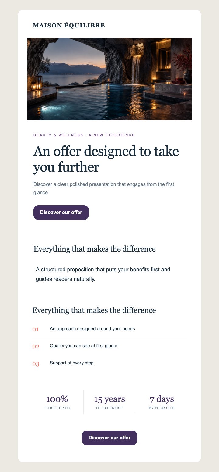 Preview of the Beauty, sport & wellbeing — Premium · Wellbeing — With images template