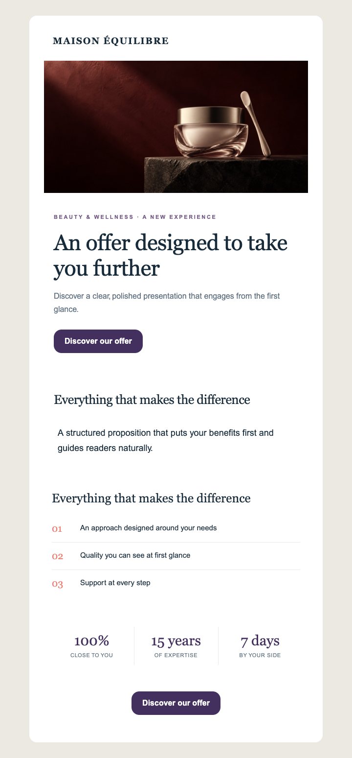 Preview of the Beauty, sport & wellbeing — Premium · Beauty — With images template