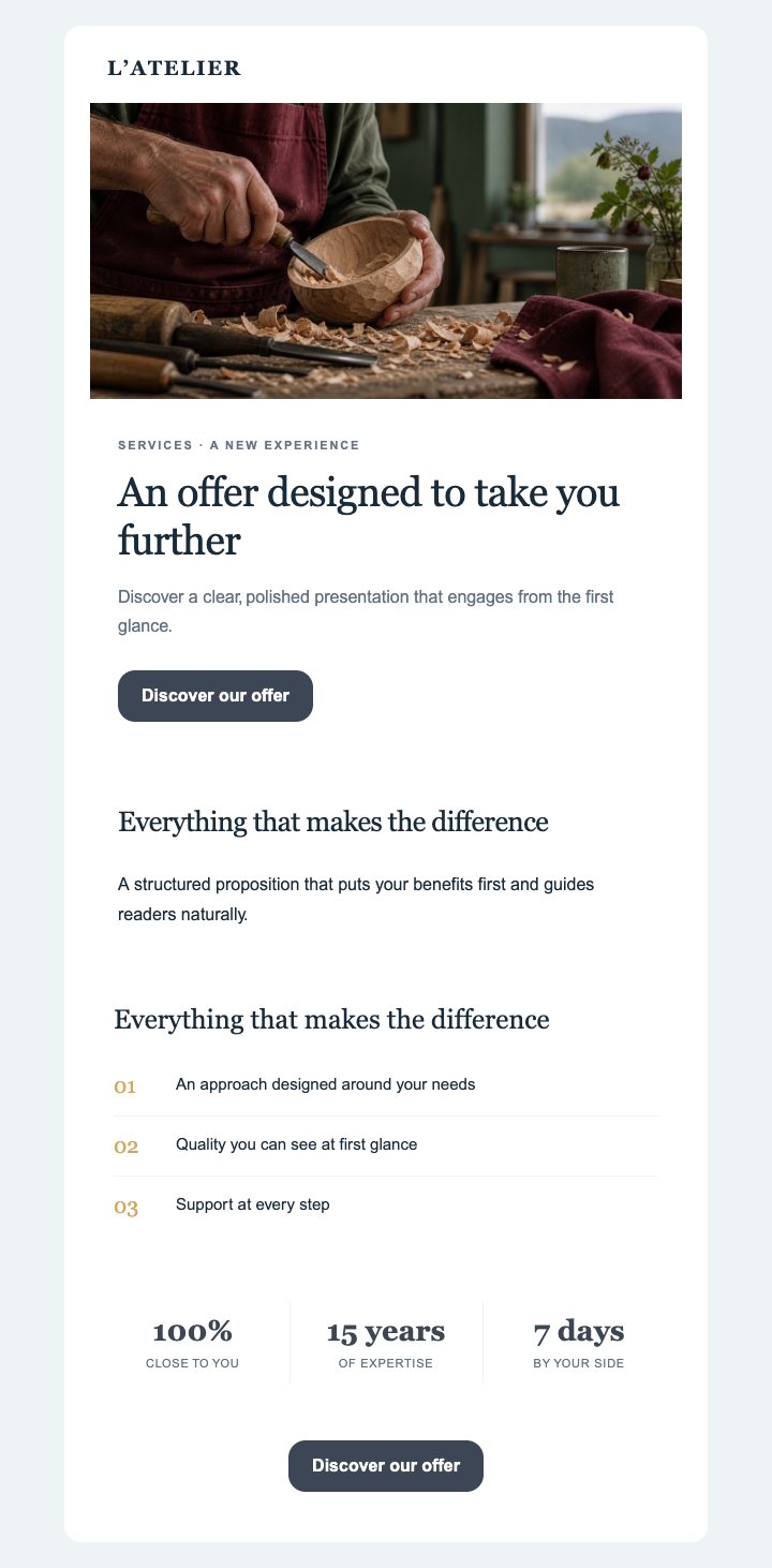 Preview of the Other sectors — Editorial · Crafts and local shops — With images template