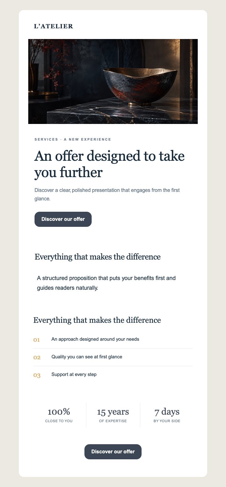 Preview of the Other sectors — Premium · Crafts and local shops — With images template