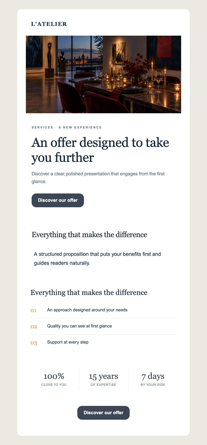 Preview of the Other sectors — Premium · Hospitality and restaurants — With images template