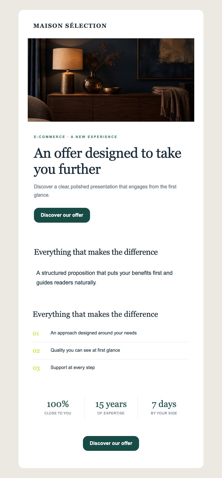 Preview of the E-commerce — Premium · General — With images template