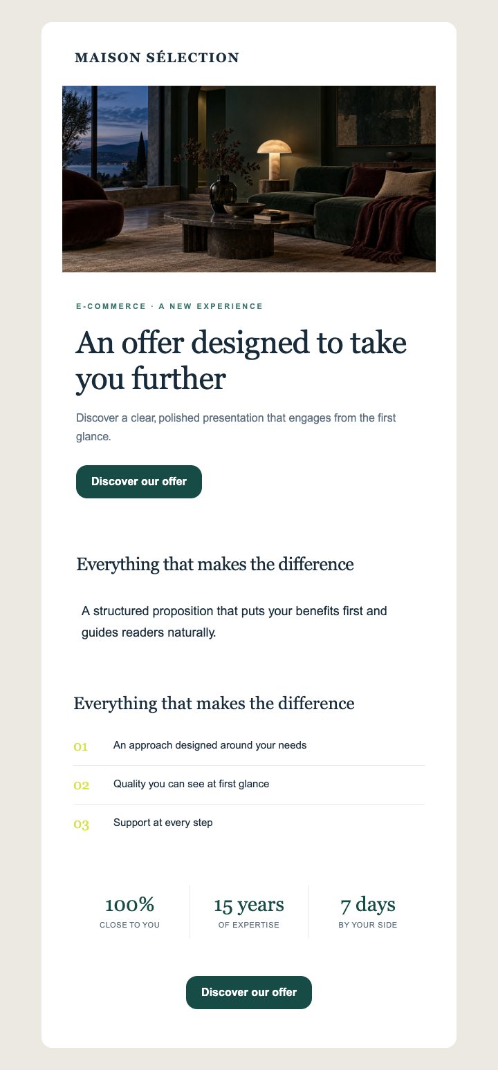 Preview of the E-commerce — Premium · General — With images template