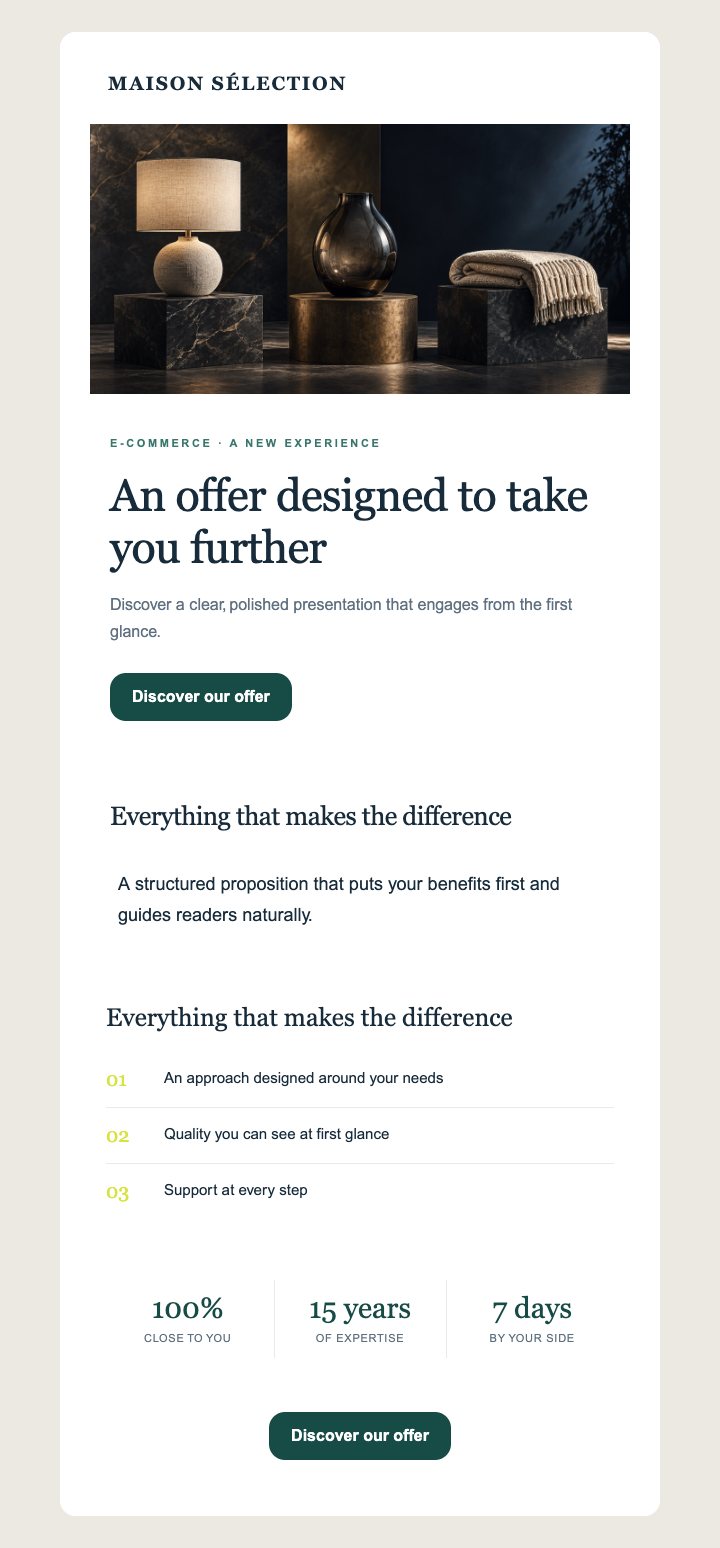 Preview of the E-commerce — Premium · Product selection — With images template