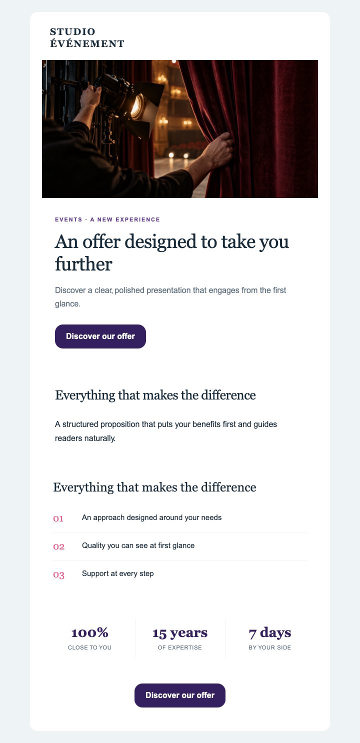 Preview of the Events — Editorial — With images template
