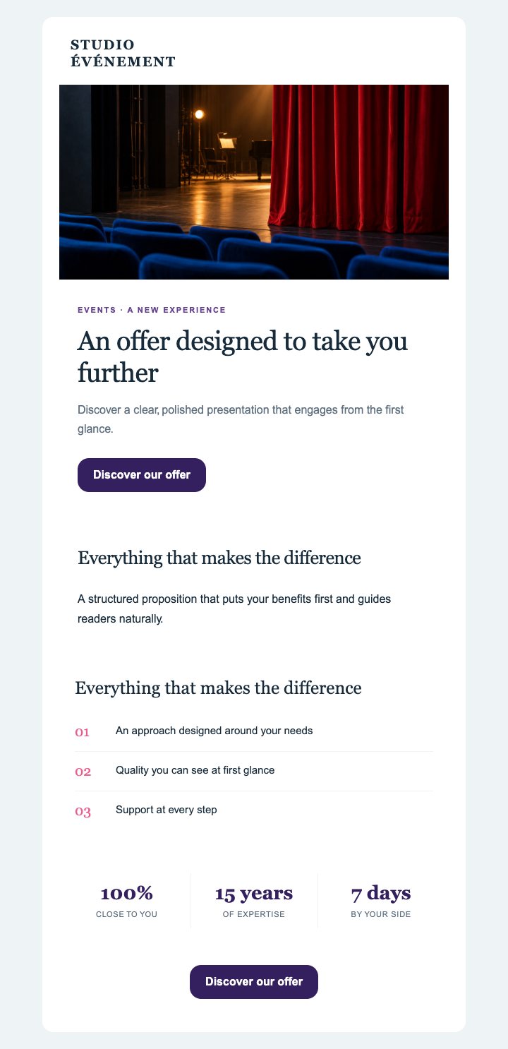 Preview of the Events — Editorial — With images template