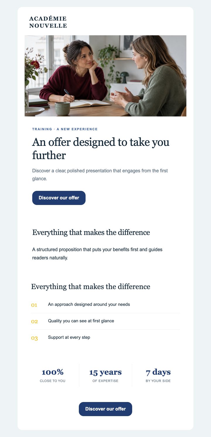 Preview of the Training — Editorial — With images template