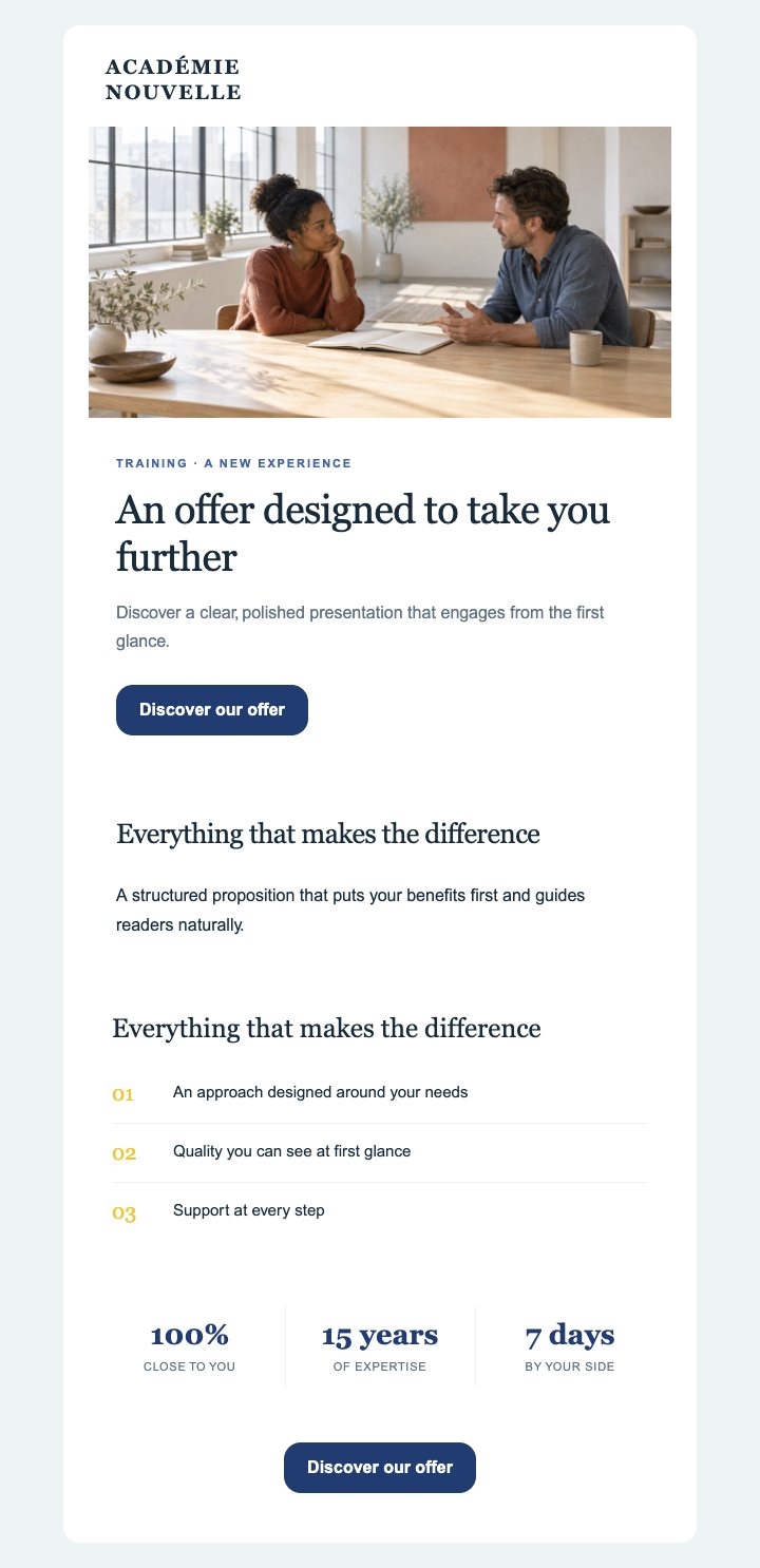 Preview of the Training — Editorial — With images template