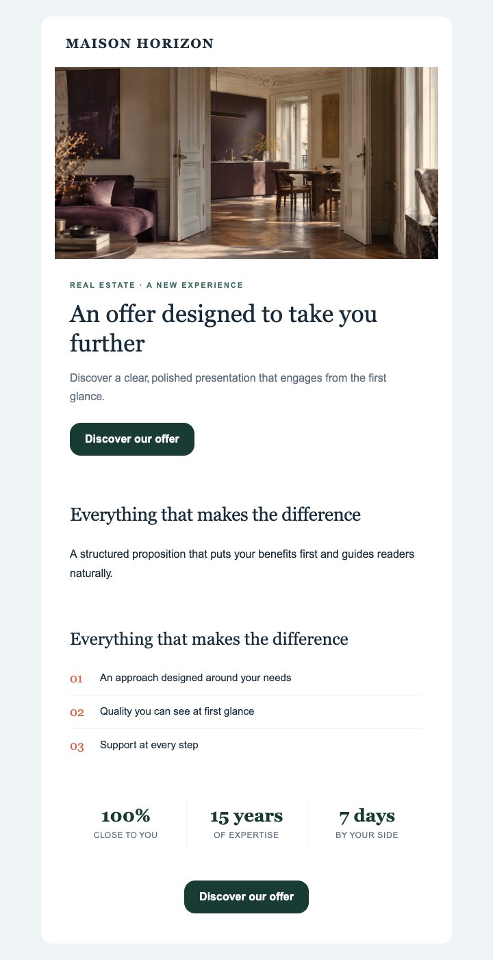 Preview of the Real estate — Editorial — With images template