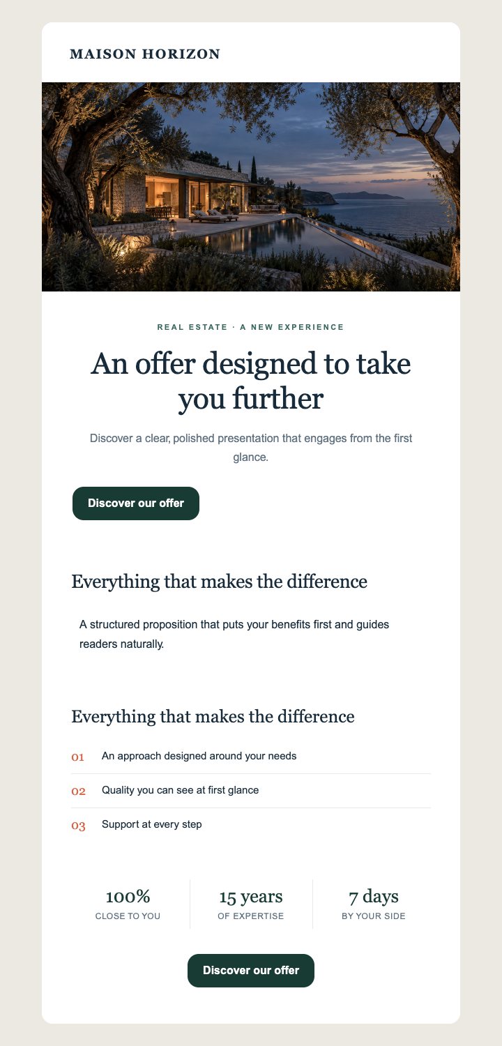Preview of the Real estate — Premium — With images template