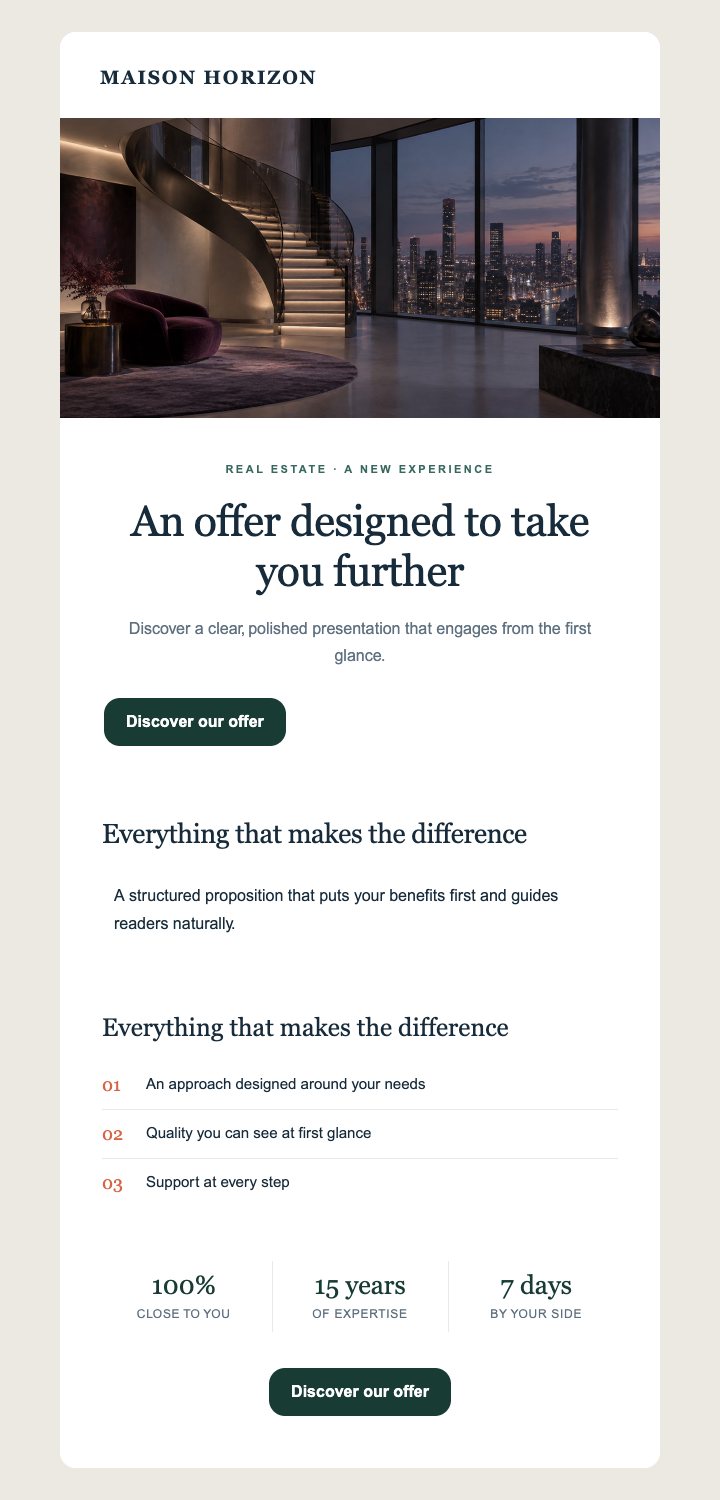 Preview of the Real estate — Premium — With images template