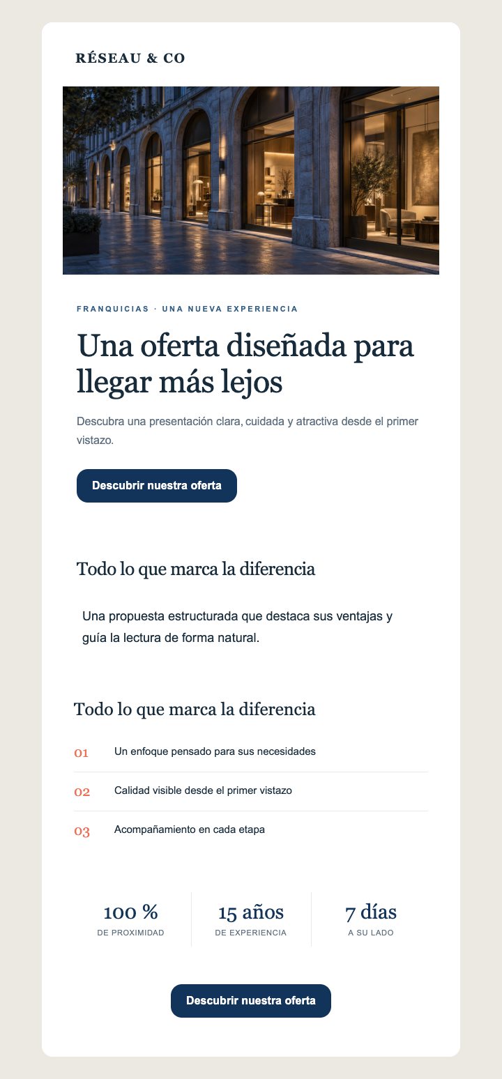 Vista previa del template Franquicias — Premium — Con imágenes